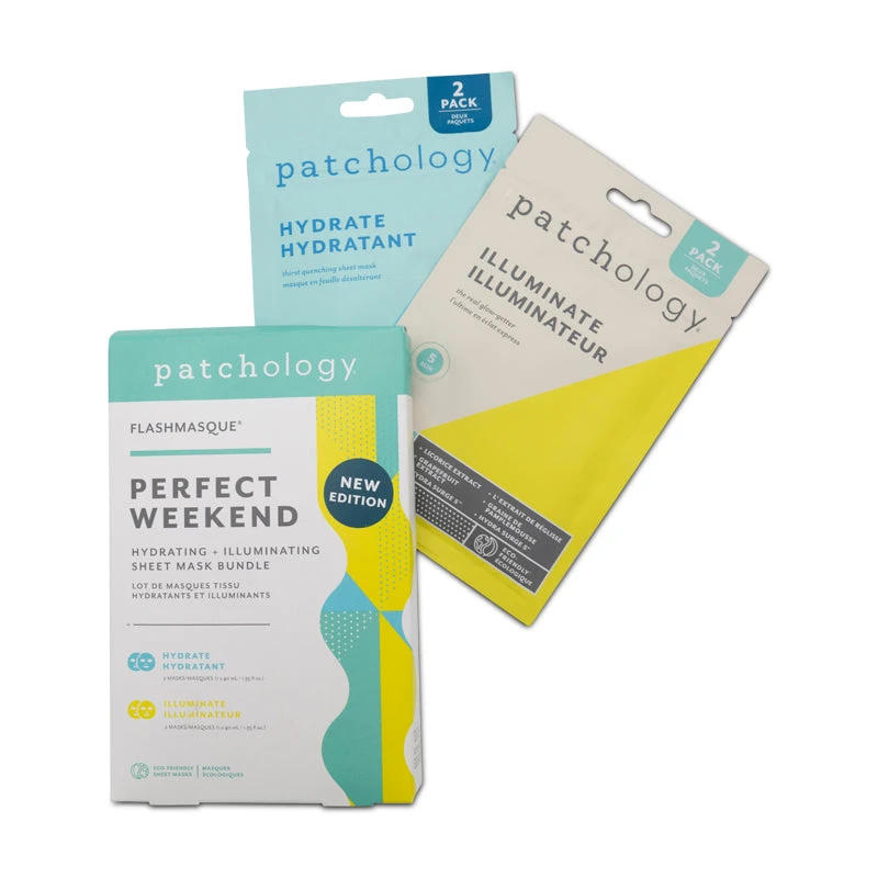 Patchology Perfect Weekend Sheet Mask Kit - 4 Masks (Blemished Box) 1 Patchology Perfect Weekend Sheet Mask Kit - 4 Masks (Blemished Box)