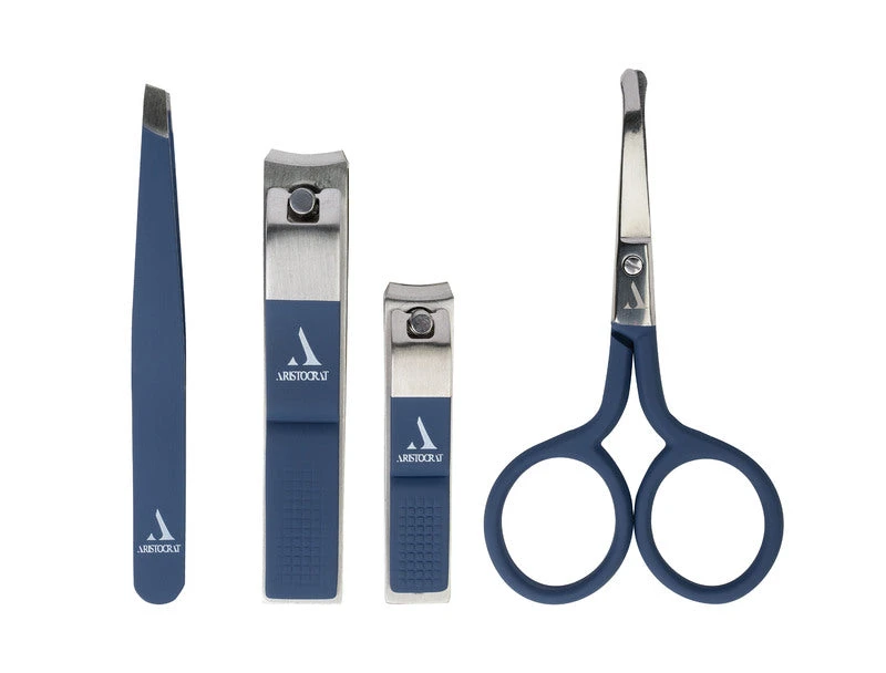 Aristocrat Men's Nail Care Set - Clippers Scissors Tweezers 1 Aristocrat Men's Nail Care Set - Clippers Scissors Tweezers