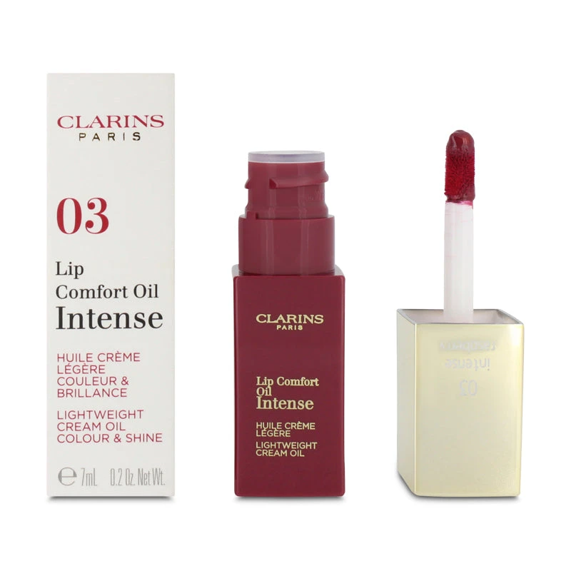 Clarins Lip Comfort Oil Intense 03 Intense Raspberry 2 Clarins Lip Comfort Oil Intense 03 Intense Raspberry - Image 2