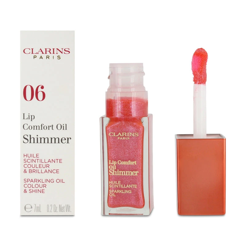 Clarins Lip Comfort Oil Intense 06 Pop Coral 2 Clarins Lip Comfort Oil Intense 06 Pop Coral - Image 2