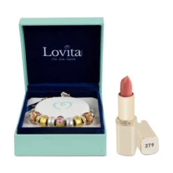 L'Oreal Lipstick Sensual Rose 379 Charm Bracelet Gift Set