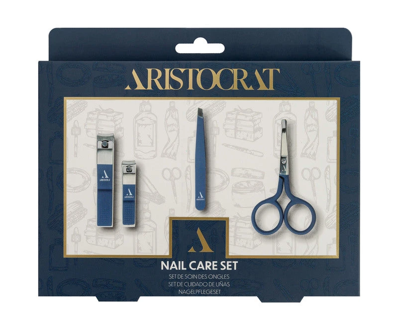 Aristocrat Men's Nail Care Set - Clippers Scissors Tweezers 2 Aristocrat Men's Nail Care Set - Clippers Scissors Tweezers - Image 2