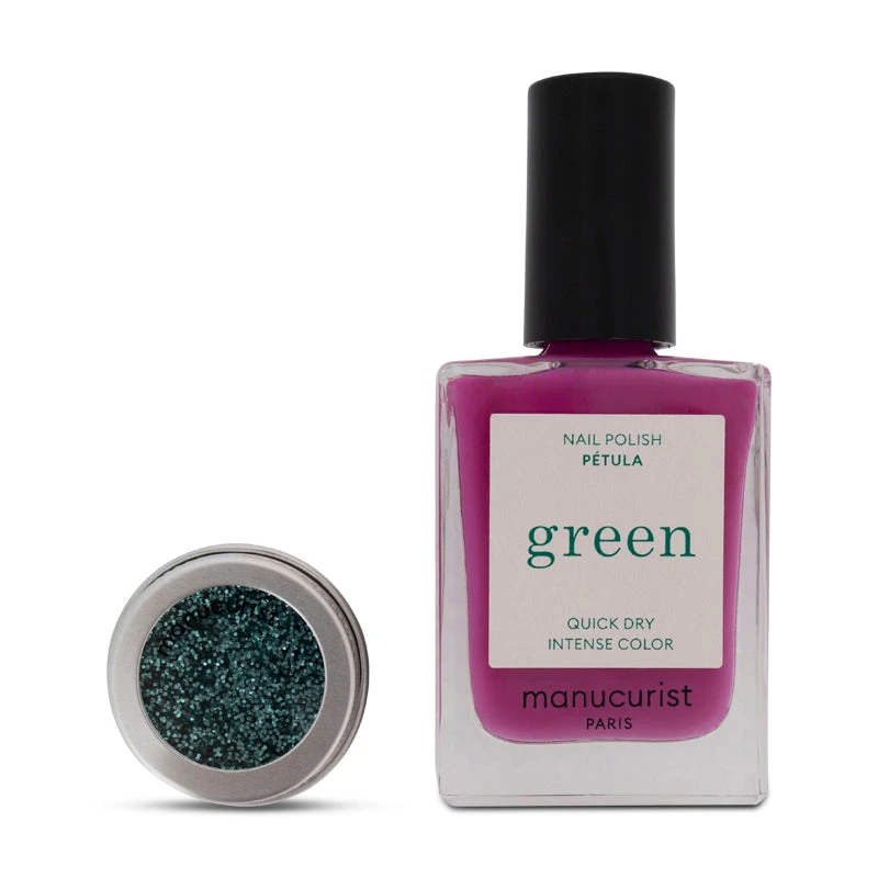 Manucurist Pink Nail Polish & Turquoise Glitter Set, 15ml + 2g (Blemished Box) 2 Manucurist Pink Nail Polish & Turquoise Glitter Set, 15ml + 2g (Blemished Box) - Image 2