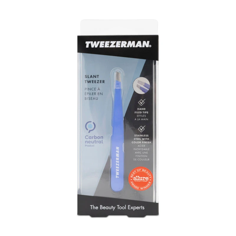 Tweezerman Slant Tweezers Stainless Steel Lapis Blue 2 Tweezerman Slant Tweezers Stainless Steel Lapis Blue - Image 2
