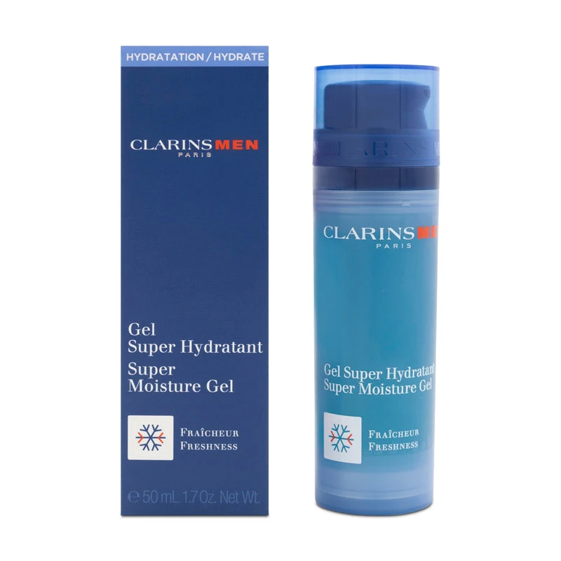 Clarins Men Super Moisture Gel Face Lotion 50ml (Blemished Box) 2 Clarins Men Super Moisture Gel Face Lotion 50ml (Blemished Box) - Image 2
