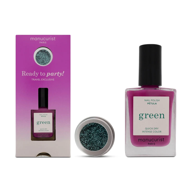Manucurist Pink Nail Polish & Turquoise Glitter Set, 15ml + 2g (Blemished Box) 1 Manucurist Pink Nail Polish & Turquoise Glitter Set, 15ml + 2g (Blemished Box)