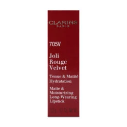 Clarins Pink Lipstick Joli Rouge Velvet 705V Soft Berry -Hogies Online Shop ieotffqixfs