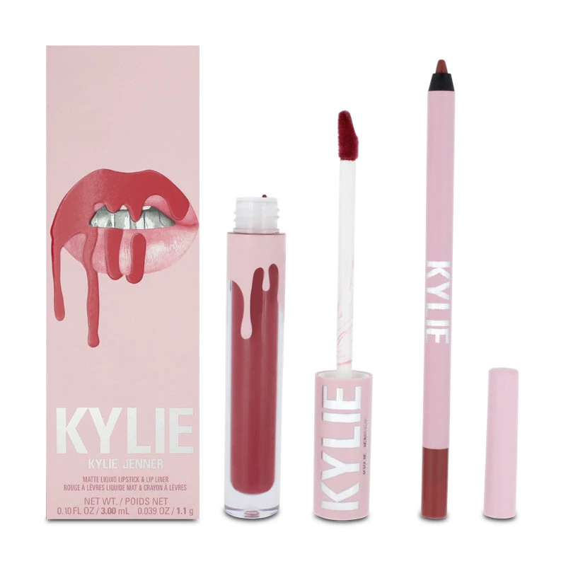Kylie Cosmetics Matte Berry Red Lipstick & Lip Liner Kit - Shade 401 Victoria (Blemished Box) 2 Kylie Cosmetics Matte Berry Red Lipstick & Lip Liner Kit - Shade 401 Victoria (Blemished Box) - Image 2