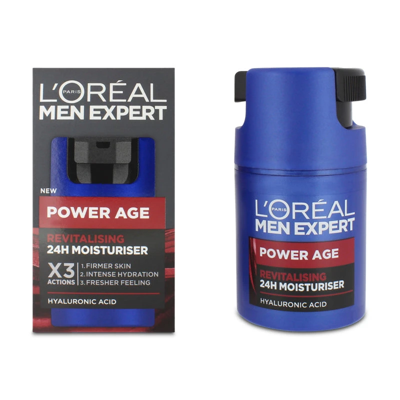 L'Oreal Men Expert Power Age Moisturiser 50ml (Blemished Box) 2 L'Oreal Men Expert Power Age Moisturiser 50ml (Blemished Box) - Image 2