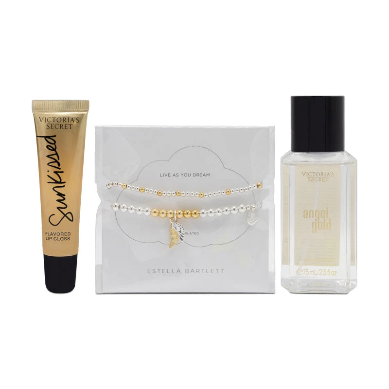 Victoria's Secret Angel Gold Mist & Lip Gloss With Bracelet Gift Set 2 Victoria's Secret Angel Gold Mist & Lip Gloss With Bracelet Gift Set - Image 2