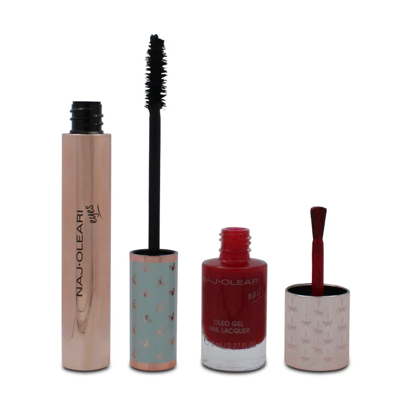 Naj-Oleari Classy Kit Set Makeup Bag With Mascara & Nail Varnish 1 Naj-Oleari Classy Kit Set Makeup Bag With Mascara & Nail Varnish