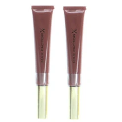 Max Factor Nude Glory Lip Gloss Cushion 015, 2-Pack (9ml Each)