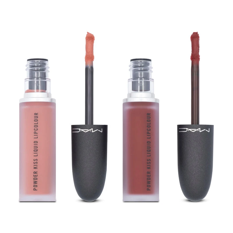 MAC Powder Kiss Liquid Lipstick Duo Red & Nude Set - 2 X 5ML 2 MAC Powder Kiss Liquid Lipstick Duo Red & Nude Set - 2 X 5ML - Image 2