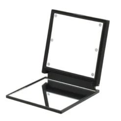 FLO LED Lights Compact Makeup Mirror Black