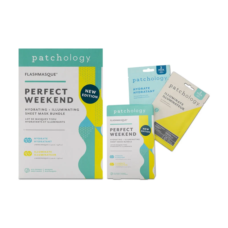 Patchology Perfect Weekend Sheet Mask Kit - 4 Masks (Blemished Box) 2 Patchology Perfect Weekend Sheet Mask Kit - 4 Masks (Blemished Box) - Image 2