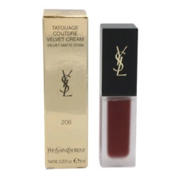 Yves Saint Laurent YSL Tatouage Couture Liquid Lipstick Stain 206 Club Bordeaux Red