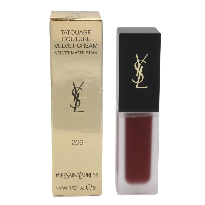 Yves Saint Laurent YSL Tatouage Couture Liquid Lipstick Stain 206 Club Bordeaux Red 1 Yves Saint Laurent YSL Tatouage Couture Liquid Lipstick Stain 206 Club Bordeaux Red