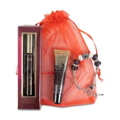 Victoria's Secret Perfume Rollerball Lip Gloss & Bracelet Gift Bag