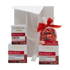L'Oreal Revitalift Day Night Eye Cream Skincare Gift Set Chocolate Hearts