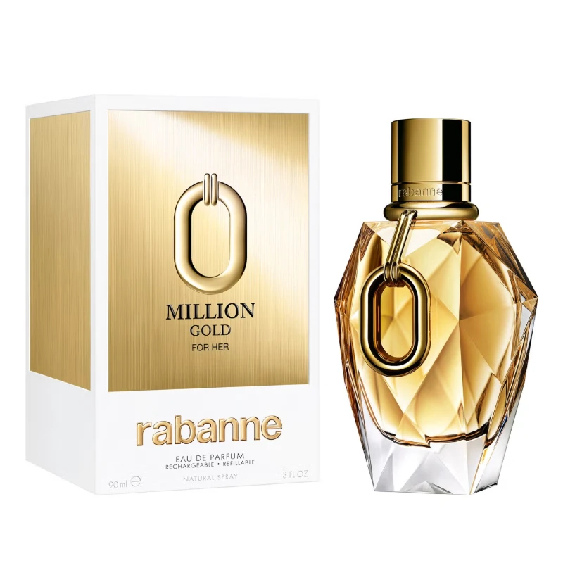 Paco Rabanne Rabanne Million Gold For Her 90ml Eau De Parfum (Blemished Box) 2 Paco Rabanne Rabanne Million Gold For Her 90ml Eau De Parfum (Blemished Box) - Image 2
