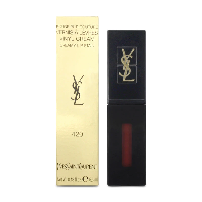 Yves Saint Laurent YSL Vernis A Levres Vinyl Red Liquid Lipstick Stain 420 Chili Vibration 5.5ml 2 Yves Saint Laurent YSL Vernis A Levres Vinyl Red Liquid Lipstick Stain 420 Chili Vibration 5.5ml - Image 2