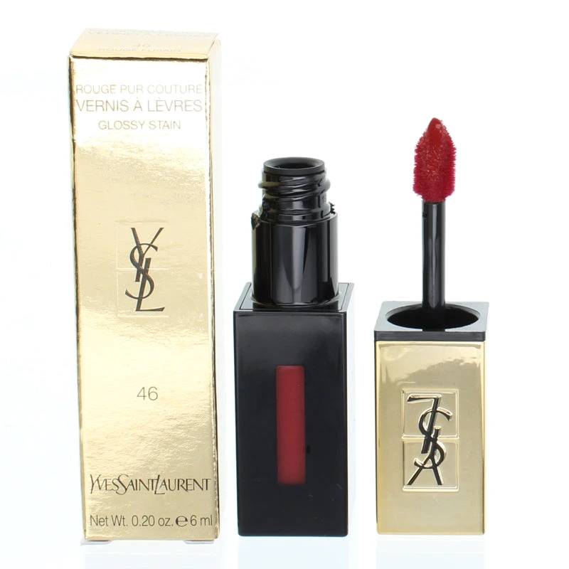 Yves Saint Laurent YSL Rouge Pur Couture Liquid Lipstick Stain Red 46 Rouge Fusain 2 Yves Saint Laurent YSL Rouge Pur Couture Liquid Lipstick Stain Red 46 Rouge Fusain - Image 2